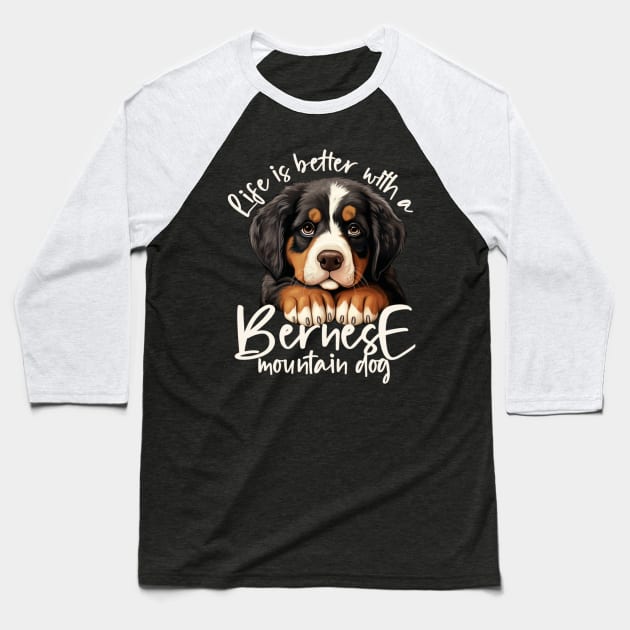 Bernese mountain dog Baseball T-Shirt by Bernesemountaindogstuff
